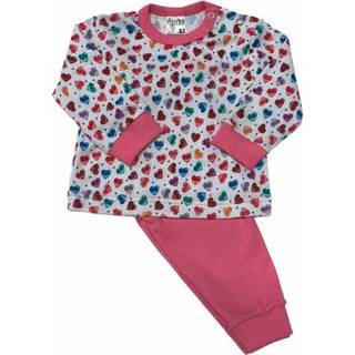 👉 Pyjama roze wit katoen Color-Roze meisjes Beeren Hearts roze/wit maat 86/92 8717944089061