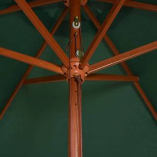 👉 Parasol groen houten One Size GeenKleur met paal 200x300 cm 8718475505471