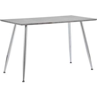 Eettafel MDF One Size grijs zilverkleurig 120x60x74 cm betonkleurig en 8719883801711