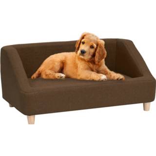 👉 Honden bank linnen One Size bruin Hondenbank 85x50x39 cm 8720286341964