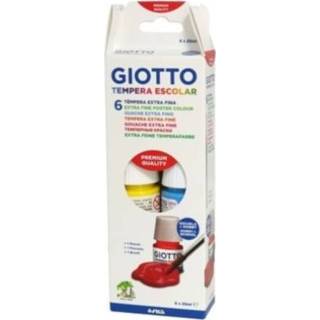 👉 Penseel kunststof One Size meerkleurig Giotto verfset met junior 150 ml 7 delig 8000825004773