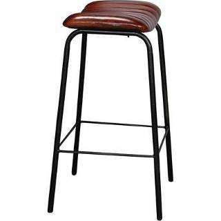 👉 Barkruk bruin leer One Size Color-Bruin Industriële vintage Debster 70 cm 8720053565449