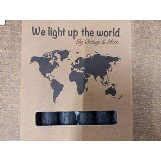 👉 Kaars zwart grijs One Size GeenKleur Thils Living We light up the world 6 kaarsjes bordeau / 8718317811425