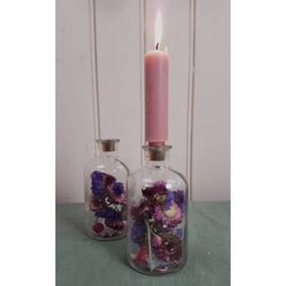 👉 Kandelaar paars natuurlijk materiaal One Size GeenKleur Bries aan Zee met kleurige droogbloemen Default 8785267658516