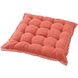 👉 Stoelkussen katoen One Size Color-Roze Dutch Decor BURTO - van Coral 40x40 cm 8714165616670