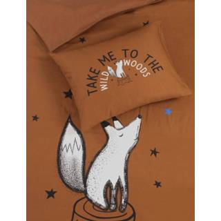 👉 Kidzroom Fox Dekbedovertrek bruin