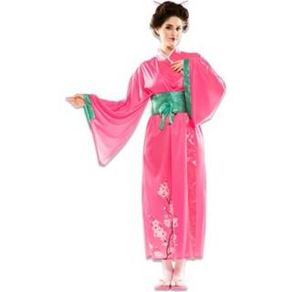 👉 Verkleedpak roze polyester XL Color-Roze vrouwen Witbaard Kimono dames mt 8423667144191