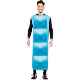 👉 Verkleedpak blauw polyester Color-Blauw Witbaard Tetris lichtblauw mt M/L 8423667145709