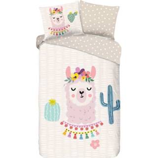 👉 Dekbedovertrek wit katoen One Size Color-Wit Good Morning Llama 135 x 200 cm 8717285187228