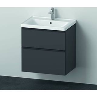 👉 Badmeubelset Duravit D-Neo met onderkast 2 softclose lades en wastafel 65 x 48 20 cm, grafiet