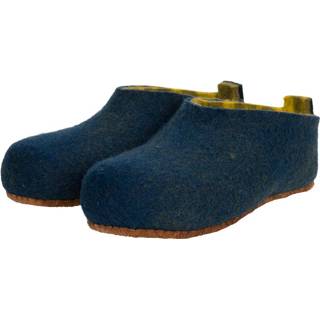 👉 Esgii dames sloffen Stripy Inside blue Colour:Blauw/ geel-groen Size:36