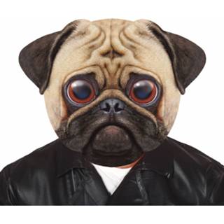 👉 Gezichtsmasker bruin EVA One Size Color-Bruin Fiestas Guirca Giant Pug one-size 8434077025222