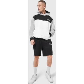 Oversized Colour Block Ofcl Trainingspak Met Shorts, Grey Marl