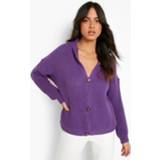 👉 Purper s Cardigan Met Kraag, Purple