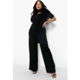 👉 Jumpsuit Plus Met Choker Uitsnijding En Pofmouwen