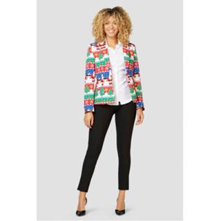 👉 Polyester 46 Color-Meerkleurig vrouwen OppoSuits verkleedblazer Snazzy Santa dames maat 8719874030755