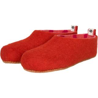 👉 Esgii dames sloffen Stripy Inside red Colour:Rood/ Roze-oranje Size:36