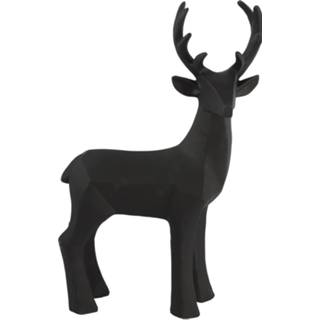 👉 Kerstbeeld zwart polysteen One Size Color-Zwart TOM Vaso hert 37 x 59 cm 8718317840425