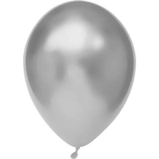 👉 Ballon zilver chroom latex One Size Color-Zilver Haza Original ballonnen 30 cm 50 stuks zilver/chroom 8711319465634