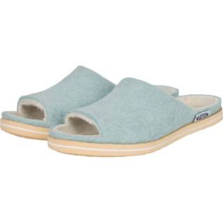 👉 Vilten Zomer slipper Bleached aqua Colour:Lichtblauw/ Ecru Size:36