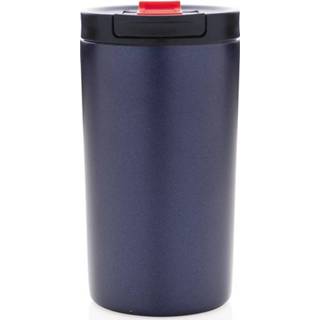 👉 Beker blauw RVS One Size Color-Blauw XD Collection vacuüm met lock 300 ml 8714612119761