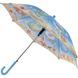 👉 Kinder paraplu polyester Color-Blauw One Size kinderen blauw Toys Amsterdam kinderparaplu zee-wereld 57 cm 8592117206847