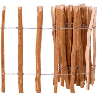 👉 Hazelaar hout houten One Size bruin hek 60x500 cm 8718475506997