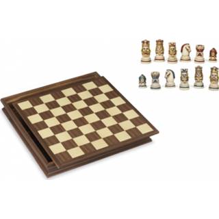 👉 Schaakspel bruin hout keramiek One Size Color-Bruin Dal Negro Poker 39 cm naturel/bruin 3-delig 8001097027675