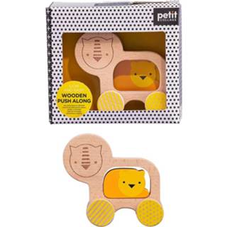 👉 Speelfiguur beige hout One Size Color-Beige Petit Collage leeuw junior 12 cm 5055923780794