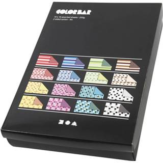 👉 Multicolor karton One Size Color-Meerkleurig Creotime patroonkarton 21 x 29,7 cm 160 stuks 5707167635766