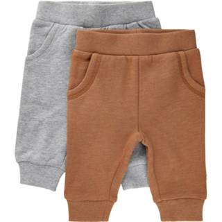 👉 Joggingbroek bruin grijs katoen Color-Bruin Minymo joggingbroeken junior bruin/grijs mt 50 2-delig 5714625442934