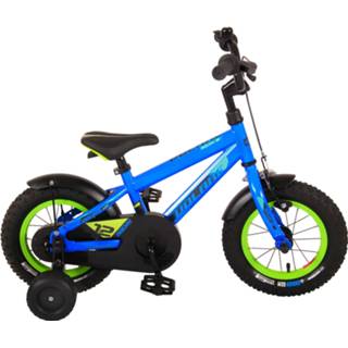 👉 Jongensfiets blauw groen staal One Size Color-Blauw jongens Volare Rocky 12 Inch 21,5 cm Terugtraprem Blauw/Groen 8715347912443