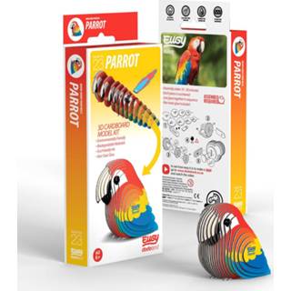 👉 Karton One Size Color-Meerkleurig Eugy modelbouwset Parrot junior 4,8 x 5,6 cm 7-delig 9421035150224