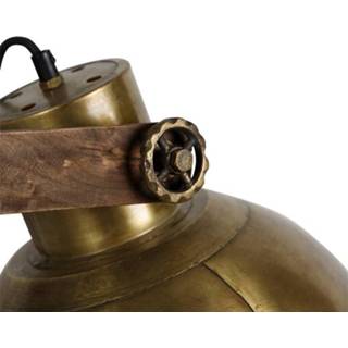 👉 Industriële hanglamp goud hout One Size brons mannen 2-lichts met - Mangoes 8718881108129