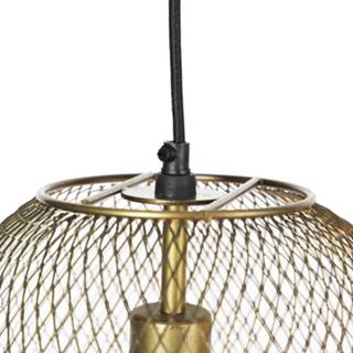 👉 Moderne hanglamp zwart messing One Size goud en 3-lichts - Waya Mesh 8718881118371