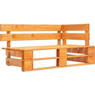 👉 Hout One Size bruin Tuinhoekbank pallet honingbruin 8719883692906