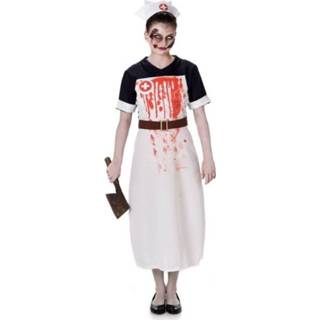 👉 Verkleedkostuum polyester l Color-Zwart vrouwen Partychimp Zombie Verpleegster dames mt 6940251615711