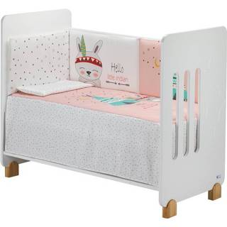 👉 Wit roze katoen One Size Color-Wit Interbaby dekbedtextiel Tipi 62 x 126 cm wit/roze 3-delig 8435440363583