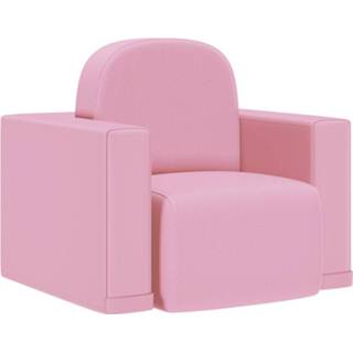 👉 Kinder bankje kunstleer One Size roze kinderen Kinderbank 2-in-1 8720286152997