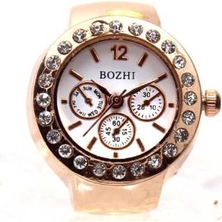 👉 Ringhorloge diamanten active 5 stuks drie-eye design ronde wijzerplaat met (roségoud)