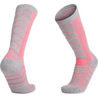 👉 Skisokken roze active mannen vrouwen Heren en dames outdoor Lange buis warme sokken, maat: gratis maat (roze)