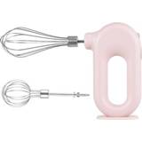 👉 Klopper roze active Draadloze handheld elektrische ei cake mixer, specificatie: dubbele rod (droom roze)