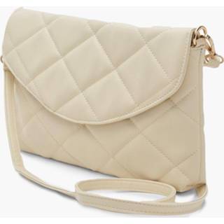 Quilted Clutch Bag, Cream
