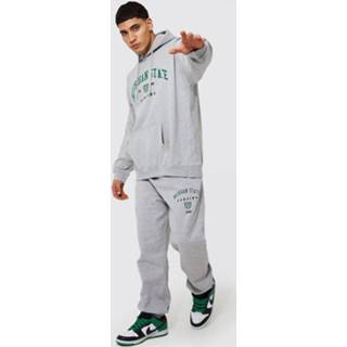 👉 Oversized Michigan State Trainingspak Met Capuchon, Grey Marl