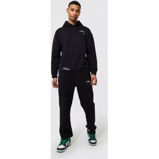 👉 Oversized Man Trainingspak Met Capuchon, Black