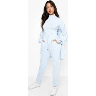 👉 Blauw recycled baby blue baby's 3 Piece Zip Through Tracksuit,