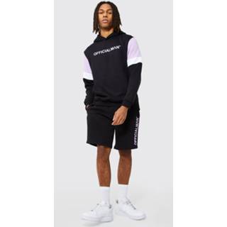 👉 Official Man Colour Block Short Tracksuit, Purple