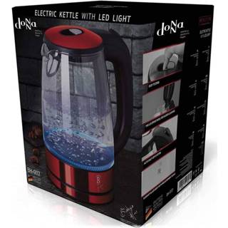 👉 Waterkoker rood glas One Size Color-Transparant Berlinger Haus Burgundy 1,7 liter 2200W 5999108418471