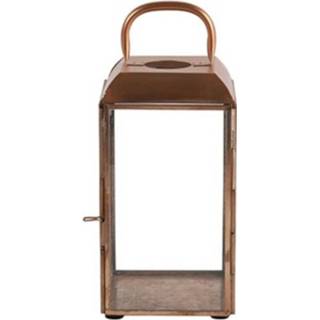 👉 Lantaarn staal nikkel One Size Color-Bruin TOM Viktor 24,5 x 11 cm staal/nikkel koper 8718317857102