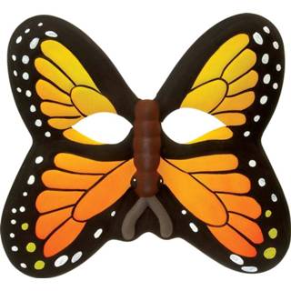 👉 Dierenmasker zwart geel kunststof One Size Color-Zwart Wild Republic Vlinder junior zwart/geel 92389853872